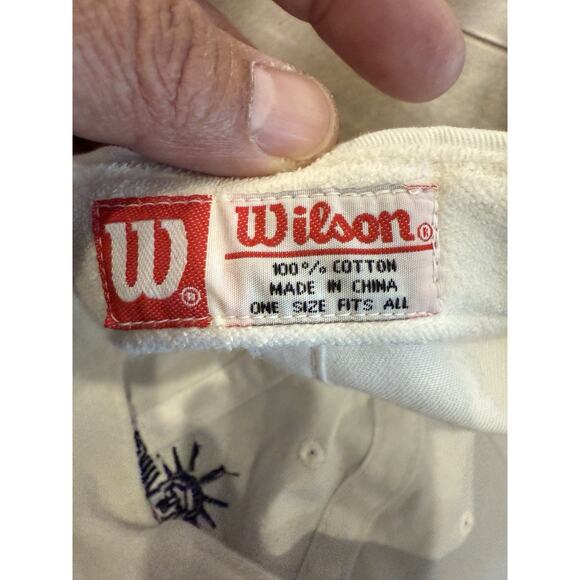 Vintage Y2K Wilson Mens White US Open New York 2004 Adjustable Strapback Hat Cap - Picture 8 of 8